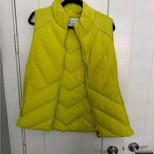 Athleta Acid Yellow Puffer Vest